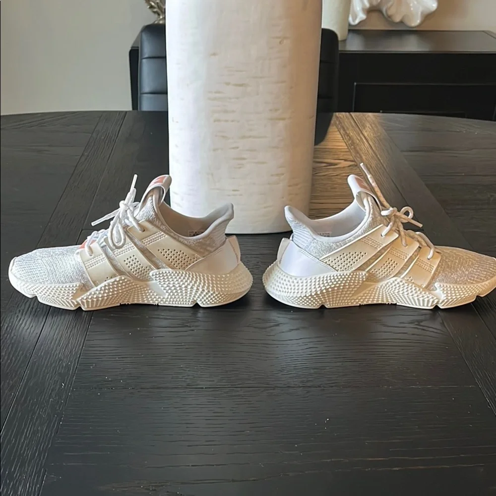 Adidas Gray and Pink‎ Sneakers with Knit Upper Size 8